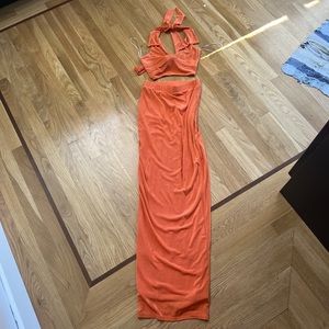 Princess Polly orange 2 piece skirt set. Size US6